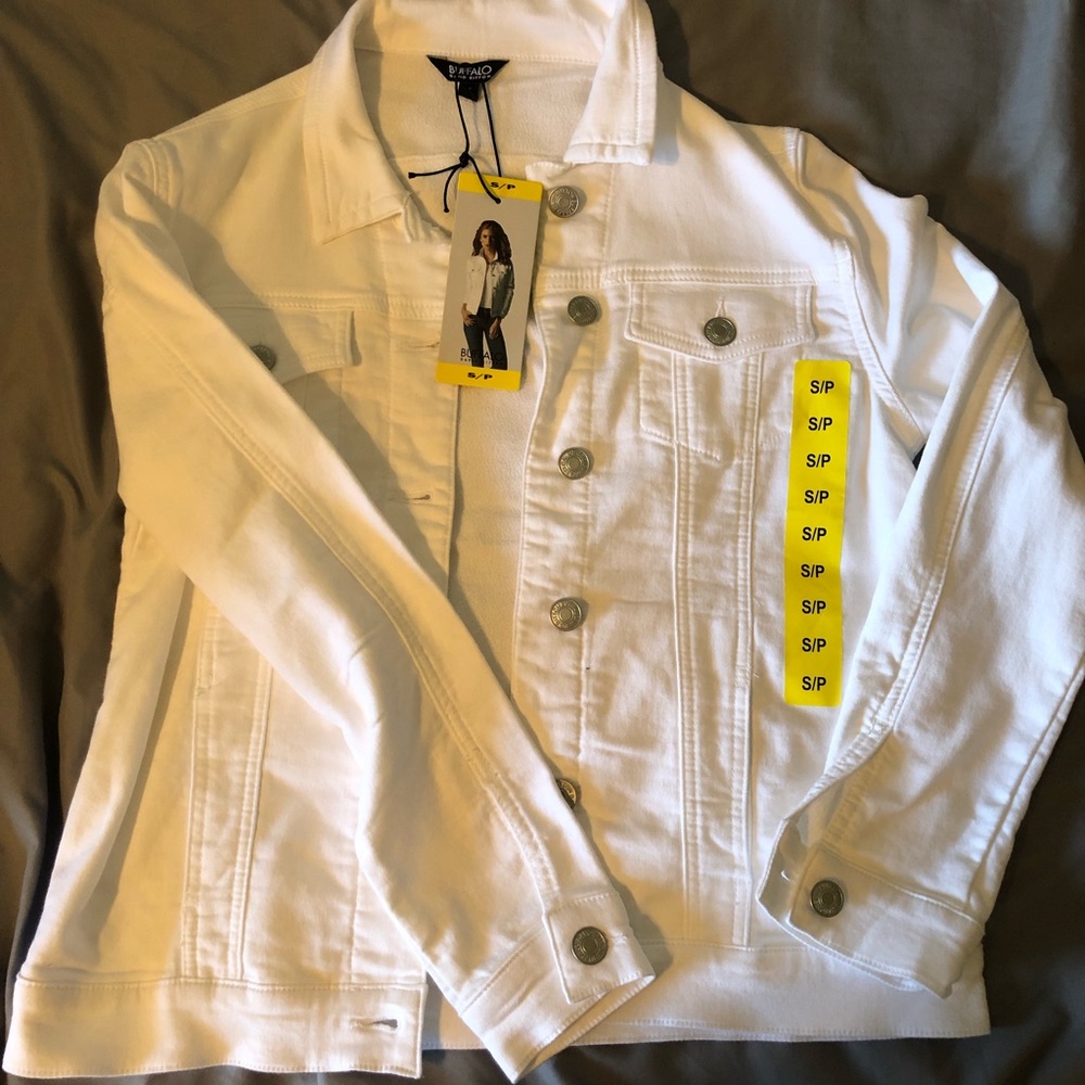 All white jean jacket!